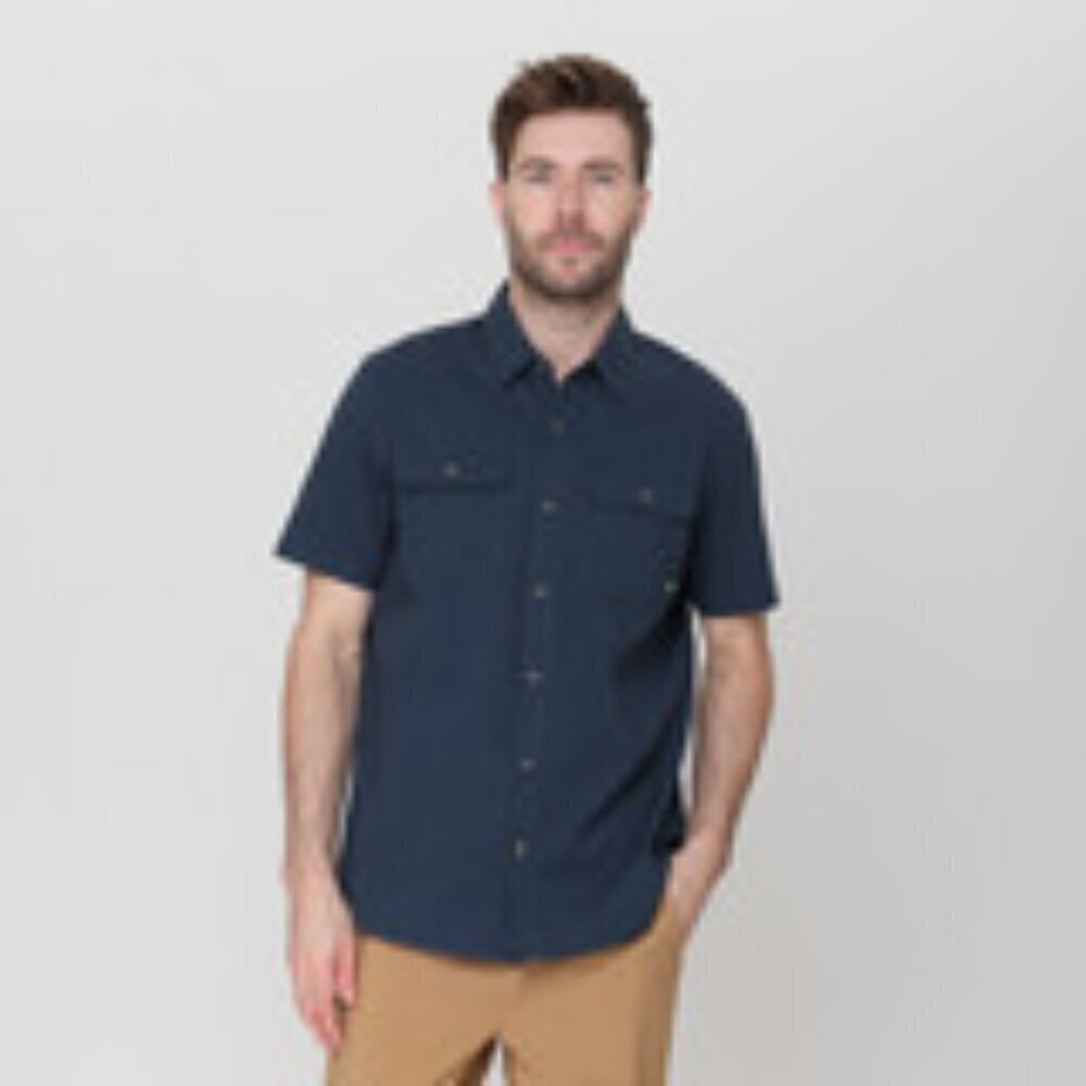 SIERRA DESIGN Men size XXL Gray short sleeve tech work outdoors button up shirt - Picture 2 of 7